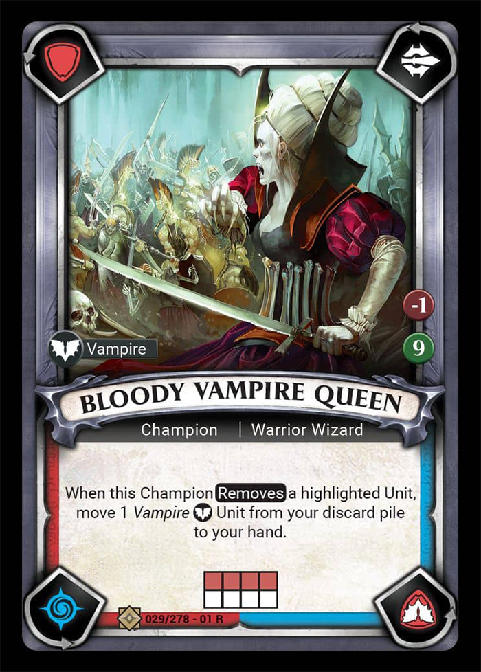 Warhammer Age of Sigmar Champions: 029- Bloody Vampire Queen [FOIL] 