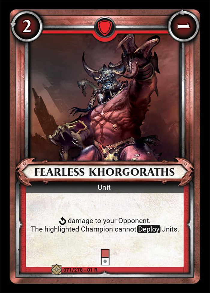 Warhammer Age of Sigmar Champions: 071- Fearless Khorgoraths 
