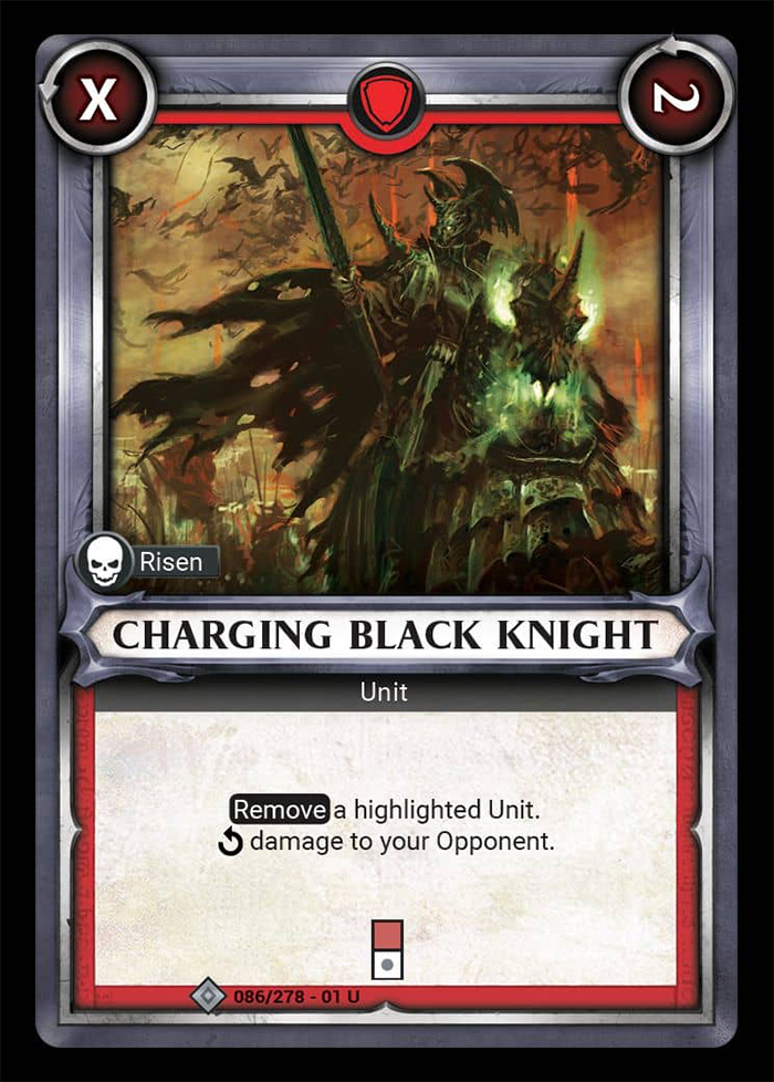 Warhammer Age of Sigmar Champions: 086- Charging Black Knight 