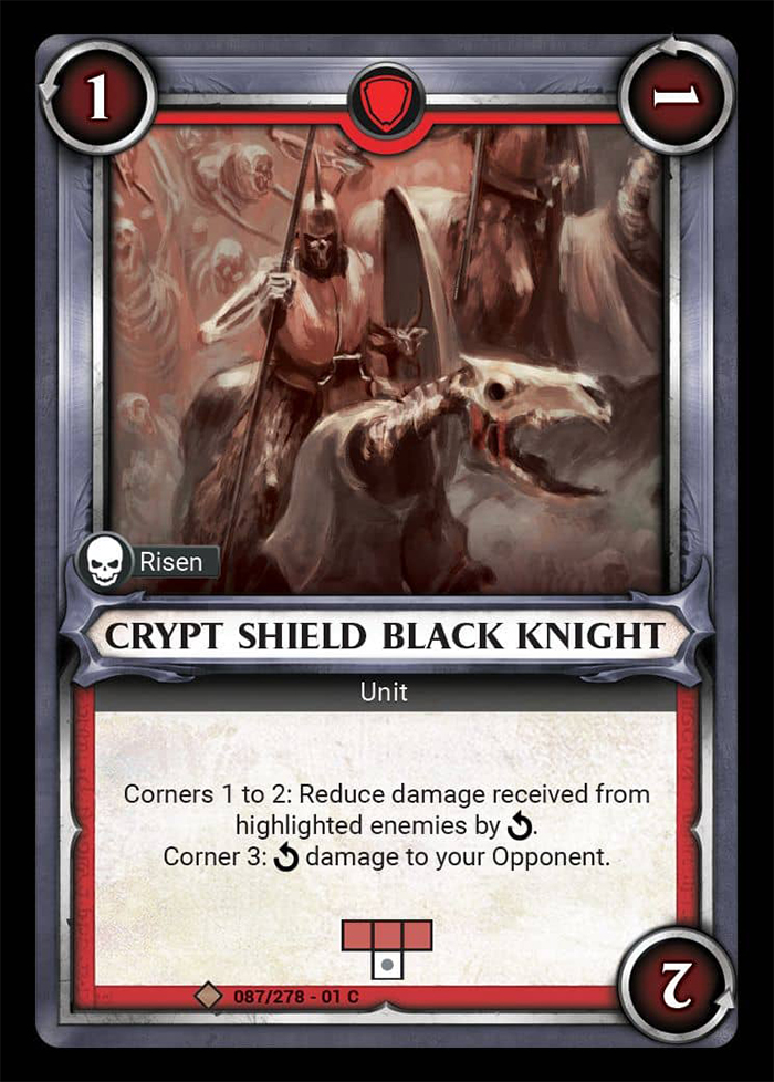 Warhammer Age of Sigmar Champions: 087- Crypt Shield Black Knight 