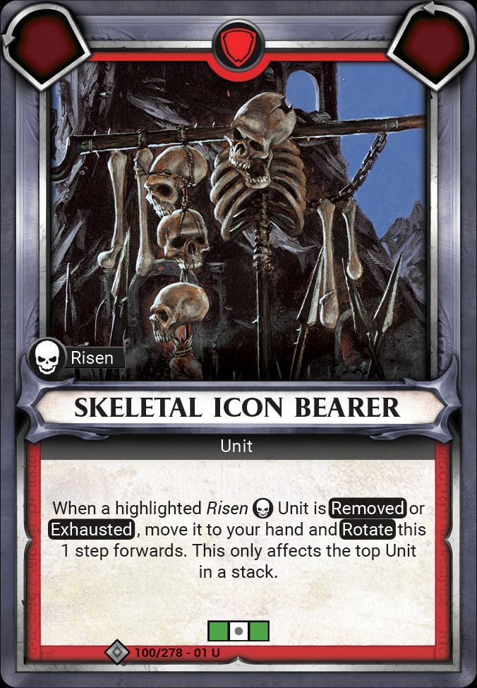 Warhammer Age of Sigmar Champions: 100- Skeleton Icon Bearer 