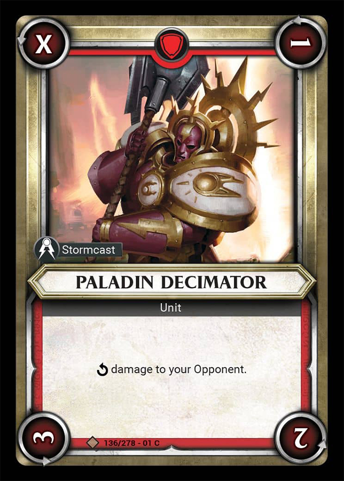 Warhammer Age of Sigmar Champions: 136- Paladin Decimator 