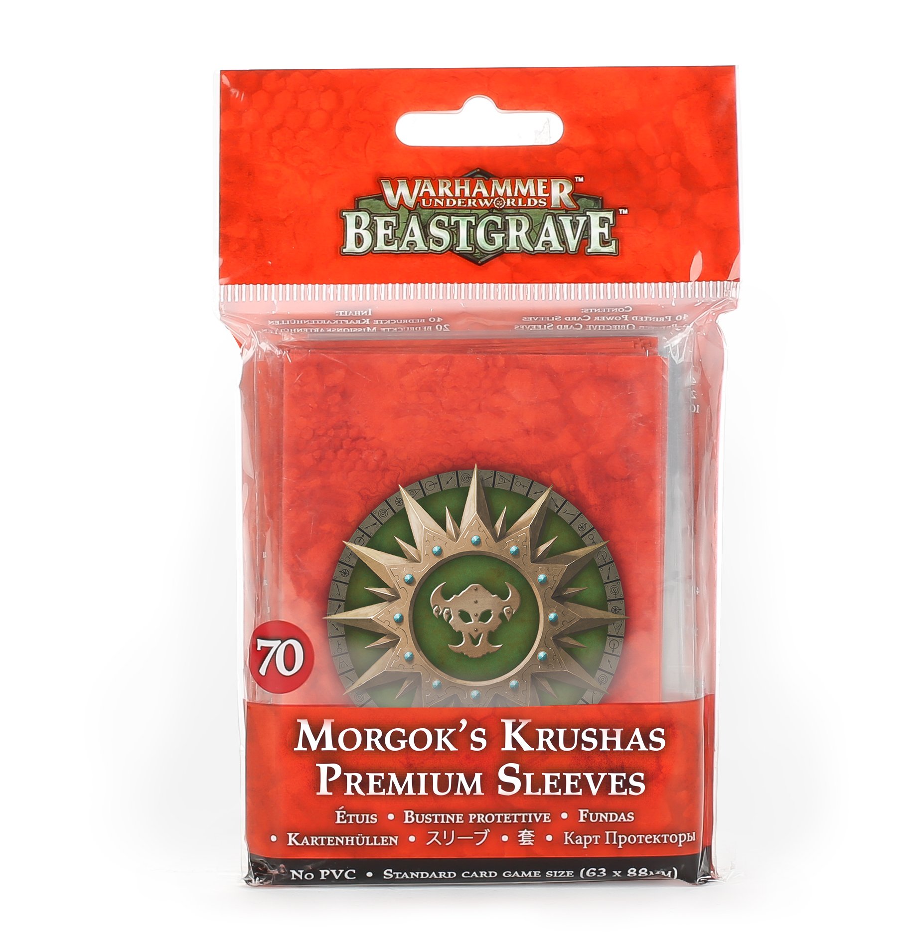 Warhammer Underworlds: Beastgrave: Morgoks Krushas Premium Sleeves 