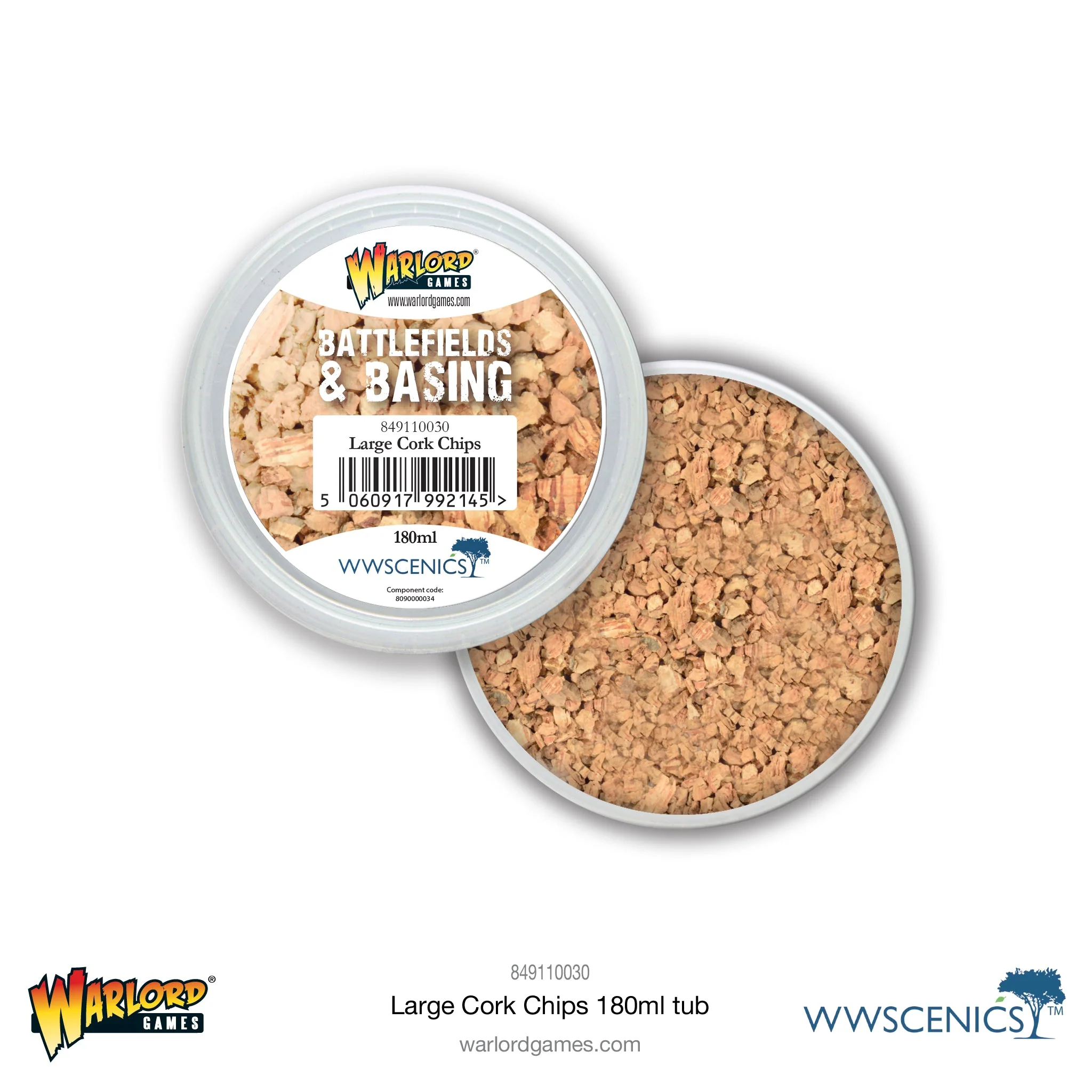 Warlord Games: Battlefields & Basing: Large Cork Chips (180ml) 