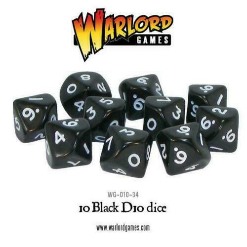 Warlord Games: D10 Dice pack: Black 