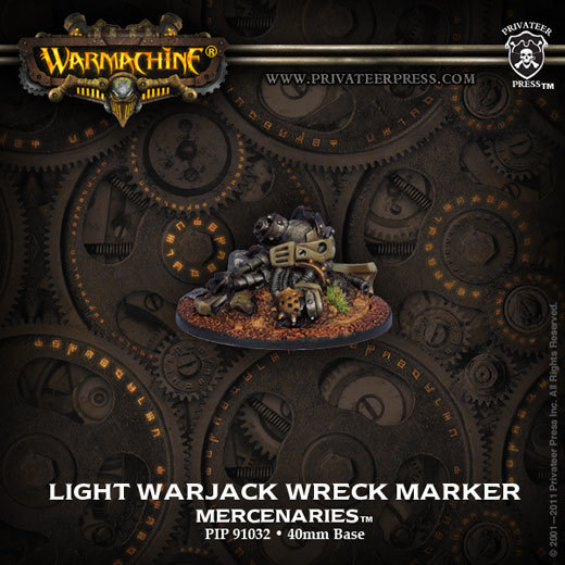 Warmachine: Mercenaries (91032): Light Warjack Wreck Marker 