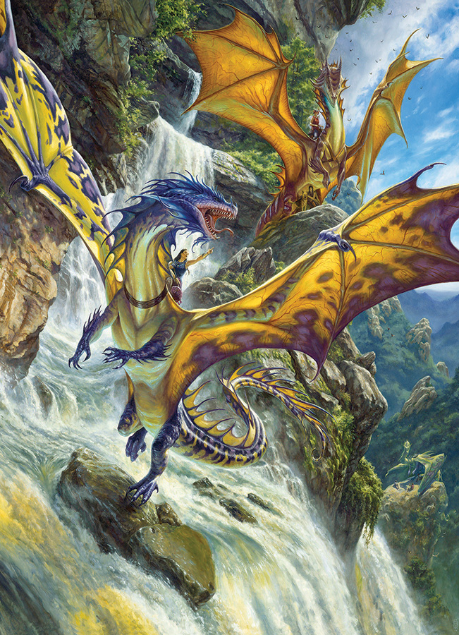 Cobble Hill Puzzles (1000): Waterfall Dragons 