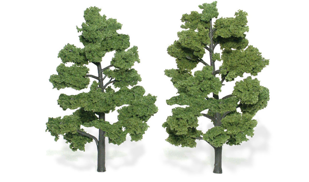 Woodland Scenics: Ready Made Realistic Trees: Light Green- 2 Trees (6" - 7") 
