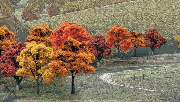 Woodland Scenics: Ready Made Trees: Fall Colors- 14 Trees (3"-5") 