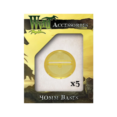 Wyrd Accessories: Gold Translucent Bases: 40mm (x5)  
