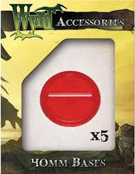 Wyrd Accessories: Red Translucent Bases: 40mm (x5) 