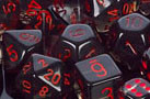 Chessex (23818): D6: 12mm: Translucent: Smoke/Red 