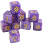 Elder Dice: D6 Set: Star of Azathoth: Purple with Gold - INB-ED6-S01 [850003463285]