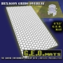 GEO Mats: Hex 1.5" Grid 6x3- Black - TWD18GEO6x3-H15BC [784008125179]
