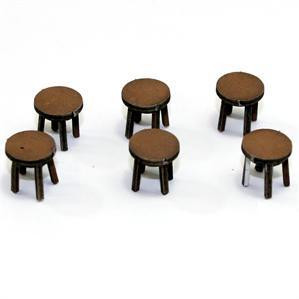4Ground Miniatures: 28mm Furniture: Light Wood Stool (A)