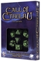 Q-Workshop: 7 Dice Set- Call Of Cthulhu: 7th edition Black/ Green - QWSSCTR21 [5907699492817]