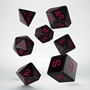 Q-Workshop: Dice Set: Classic Runic - Black and Red  - QWSSCLR06 [5907699494279]