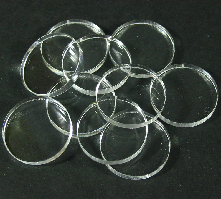 50mm TRANSPARENT ROUND CIRCLE CLEAR ACRYLIC BASES for Roleplay Miniatures 