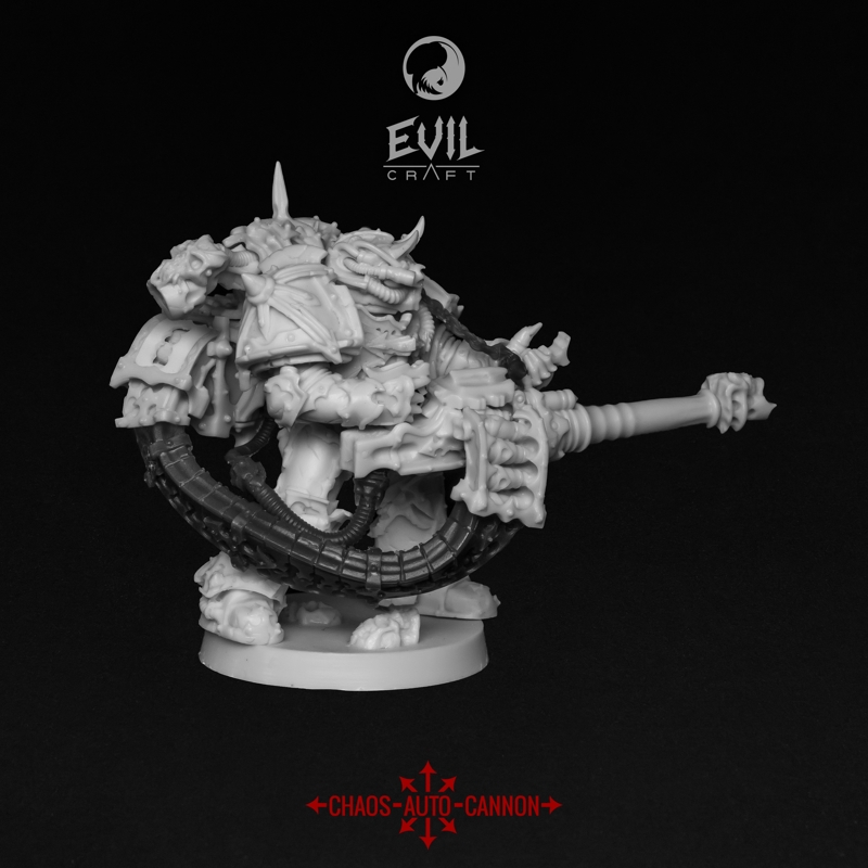 Evil Craft: Miniatures: Chaos Autocannon Gunner No. 2 