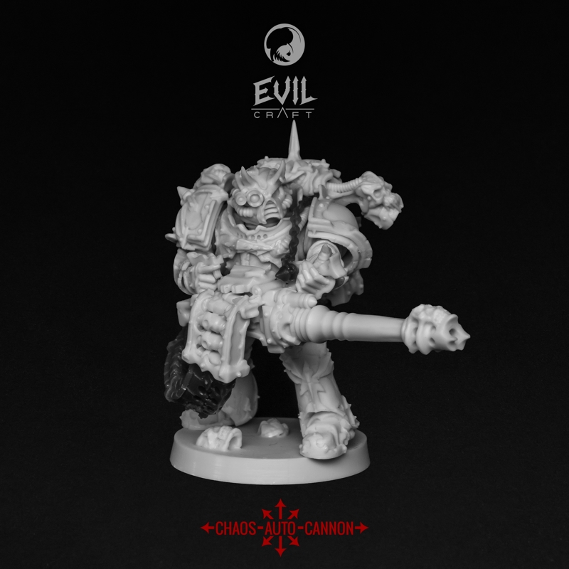 Evil Craft: Miniatures: Chaos Autocannon Gunner No. I  
