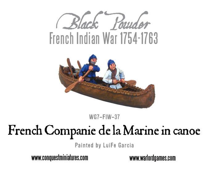 Black Powder: French Indian War 1754-1763: Companie de la Marine in Canoe 