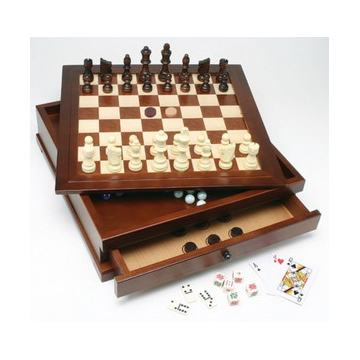 10 IN 1 WOOD COMBINATION GAME SET 