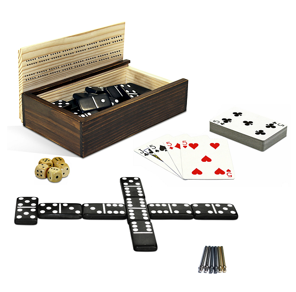10 In 1 Combination Game Set: Dominoes and More 