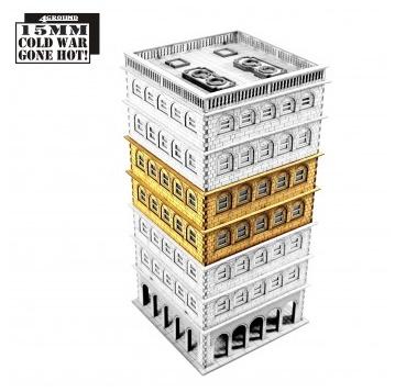 4Ground Miniatures: 15mm: Cold War Gone Hot!: Tenement Block 1 Add-on (Extra Floors) 