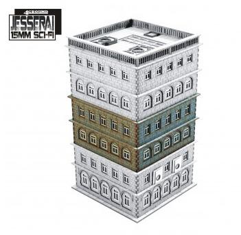 4Ground Miniatures: 15mm: Jesserai: District XXII Hab Block 3 Add-on 1 