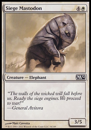 MTG: 2012 Core Set 034: Siege Mastodon 