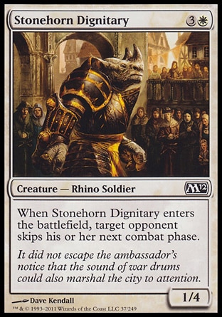 MTG: 2012 Core Set 037: Stonehorn Dignitary 