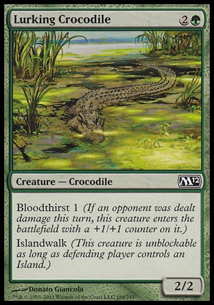 MTG: 2012 Core Set 184: Lurking Crocodile - Foil 