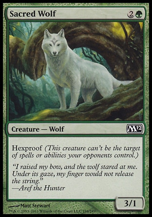 MTG: 2012 Core Set 194: Sacred Wolf 