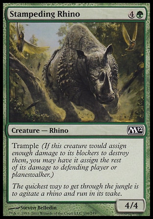 MTG: 2012 Core Set 196: Stampeding Rhino - Foil 