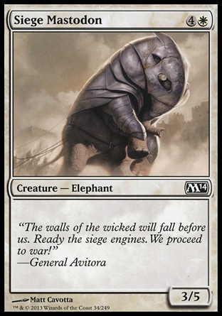 MTG: 2014 Core Set 034: Siege Mastodon 