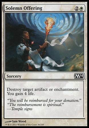 MTG: 2014 Core Set 036: Solemn Offering 