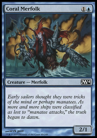 MTG: 2014 Core Set 049: Coral Merfolk 