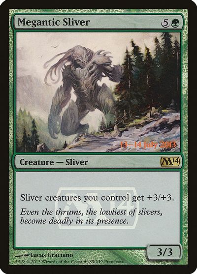 MTG: 2014 Core Set 185: Megantic Sliver (Pre-Release Promo FOIL) 