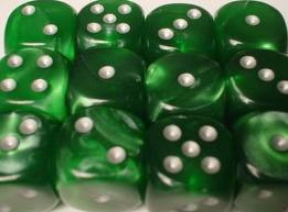 Chessex (27275): D10: Velvet: Green/Silver 
