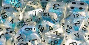 Chessex (27820): D6: 12mm: Borealis: Aquerple/Black 