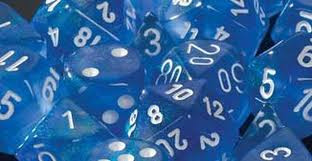Chessex (27826): D6: 12mm: Borealis: Sky Blue/White 