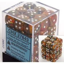 Chessex (27843): D6: 12mm: Festive: Mardi Gras/Black 