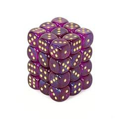 Chessex (27867): D6: 12mm: Borealis: Royal Purple/Gold 