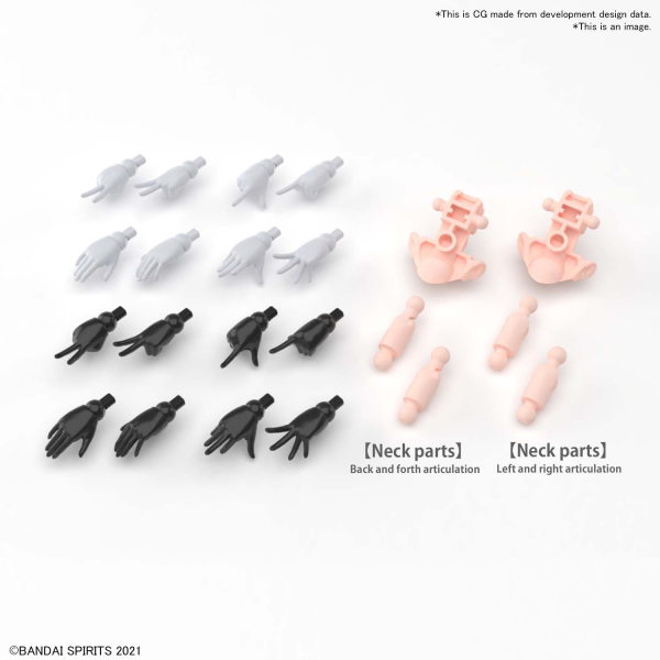 30 Minute Sisters: OH-01 Option Hand Parts [White/Black] 