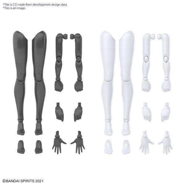30 Minute Sisters: Option Body Parts- Arm Parts & Leg Parts [White/Black] 