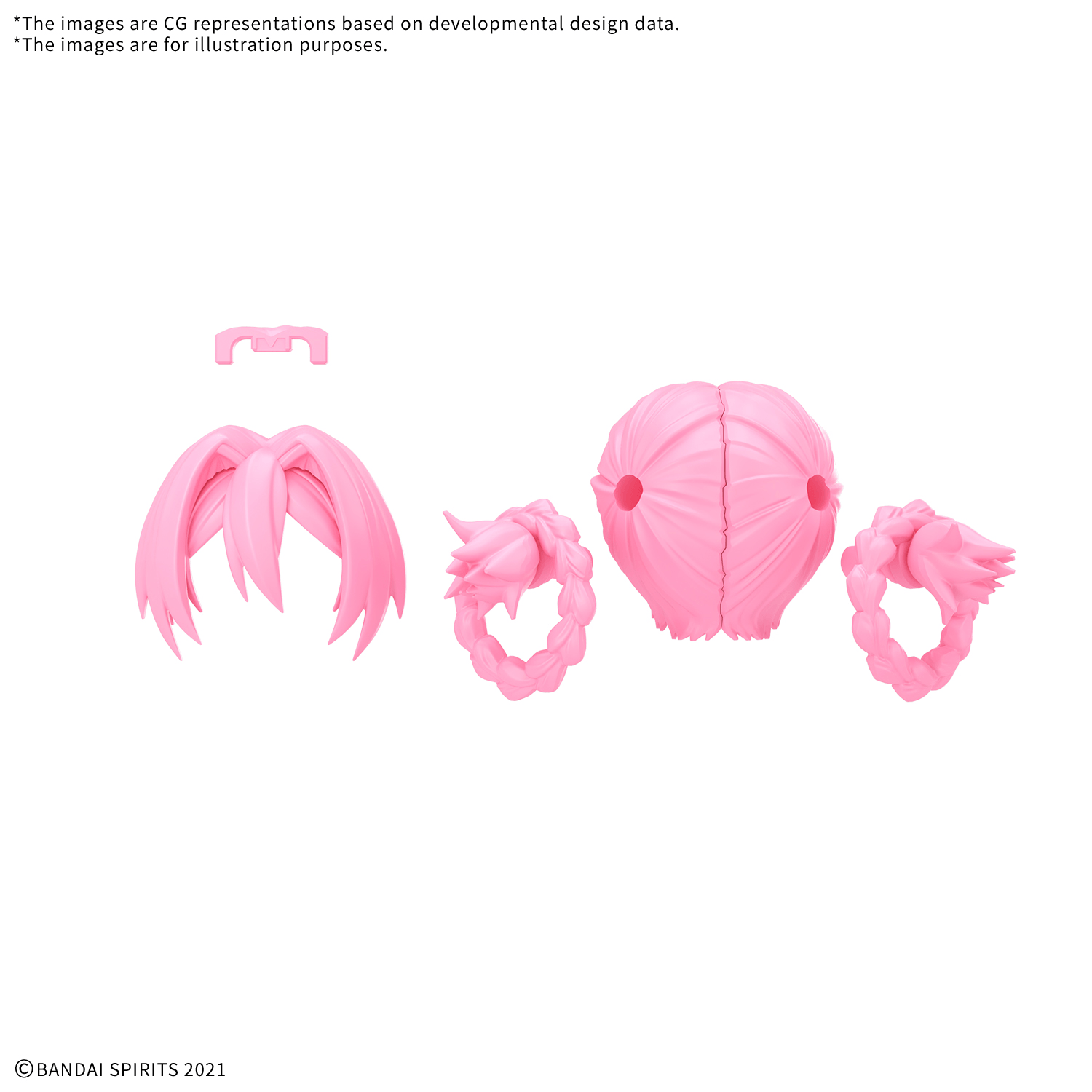 30 Minute Sisters: Option Hair Style Parts Vol. 13 (Type Pigtails 10) ( Pink 3) 