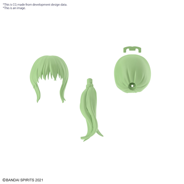 30 Minute Sisters: Option Hair Style Parts Vol. 9: Ponytail Hair 7 (Colour Green 2) 