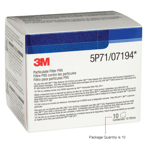 3M: 6000 Series Prefilters for Respirator Cartridges (Box of 10) 