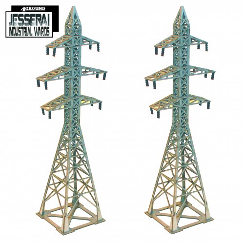 4Ground Miniatures: 10mm Jesserai Transport Systems: 2x Pylons 