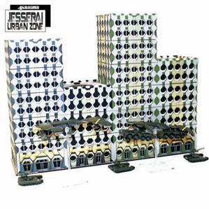 4Ground Miniatures: 10mm: Jesserai Urban Zone: District I Hab Block Street 1 